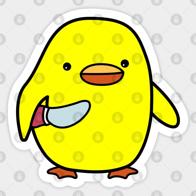 Duck With Knife Meme Sticker by Zakzouk-store